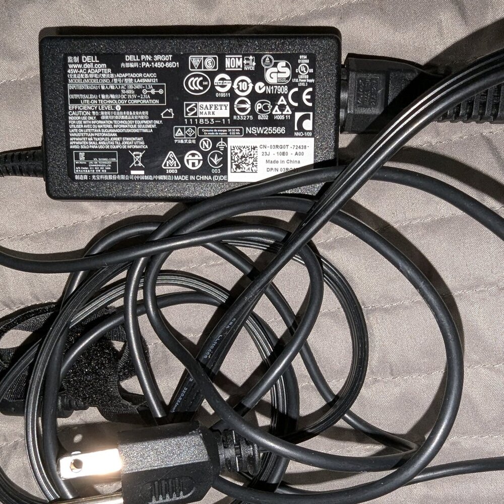 Genuine Dell 3RG0T 45W AC Power Supply Adapter Charger PA-1450-66D1 19.5V (4375)